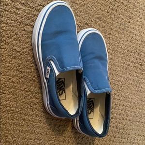 Blue slip on vans